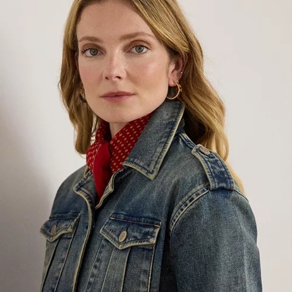 Ralph Lauren Belted Tailored Fitted Denim Jacket Heritage Country - Picture 13 of 13